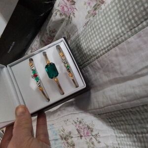 Luca & Danni Set of Three Green Bracelets. Great for St. Patrick's Day